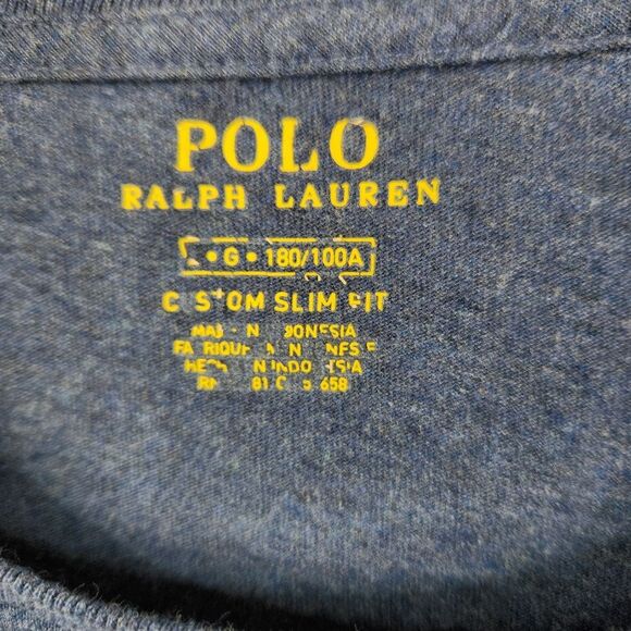 Polo Ralph Lauren Mens Custom Slim Fit Long Sleeve Round Neck Tee Large - Picture 3 of 7